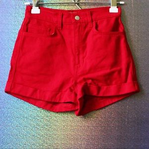 ✨ American Apparel Red High Waisted Shorts
